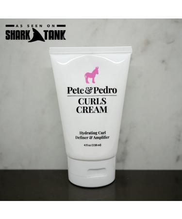 Pete & Pedro CURLS CREAM - Hydrating Definer for Curls & Waves | Volume Shine & Frizz Control | Shark Tank Featured 4 oz - International Shipping Available - Buy Online on SooperMarket.com