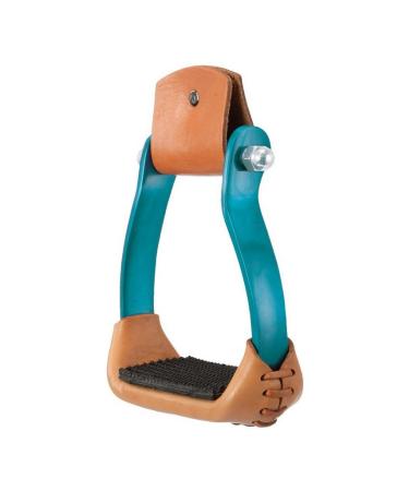 Tough-1 Aluminum Barrel Stirrups Turquoise