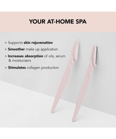 Kitsch Dermaplaning Tool - 12 Pack Facial Razors for Women | Eyebrow & Face Hair Removal | Black Blush - Buy Online on SooperMarket.com
