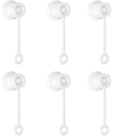 degtnb 6 Pcs Straw Covers Hats Reusable Elastic Drinking Straw Protection Hats Soft Straw Toppers Straws Plug for 6-10mm Straws White - Buy Online on SooperMarket.com