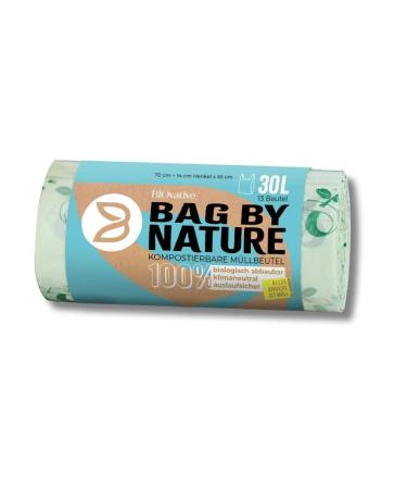 30l organic waste bag with handle: 39 garbage bags made in Germany 100% compostable and biodegradable in 6 weeks 100% climate -neutral tear -resistant organic bag also as 6l 10l 20l organic bag 39 pieces (1 Pack)