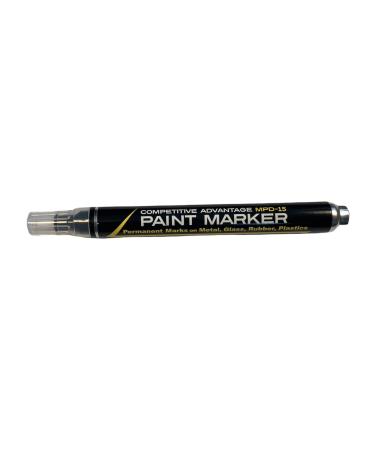 Competitive Advantage Enamel Paint Markers MPD  MATTE BLACK Medium 2mm   1 Pack Permanent Markers  Make Permanent Marks on Metal  Glass  Rubber  Plastic & more  Waterproof UV Resistant Matte Black 1-Pack MEDIUM - 2mm