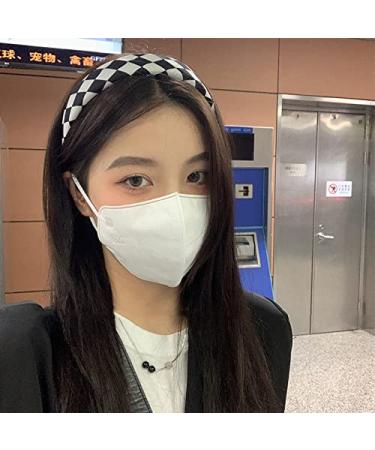 Black and White Plaid Padded Headband for Women - Buffalo Check Hairband for Christmas Party - Buy Online on SooperMarket.com