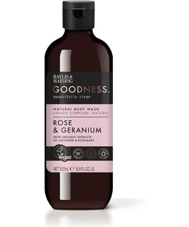 Baylis & Harding Liquid Body Wash Soap Goodness Rose & Geranium 16.9oz/500ml