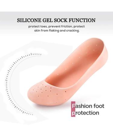 KKPLZZ Moisturizing Silicone Socks | Soft Gel Socks for Cracked Foot Care & Protection | Full Foot Moisture Treatment - Buy Online on SooperMarket.com