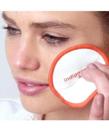 Indigo & Iris Reusable Exfoliating Cotton Rounds - Eco-Friendly Washable Makeup Remover Pads for Face & Eye Cleansing - Buy Online on SooperMarket.com