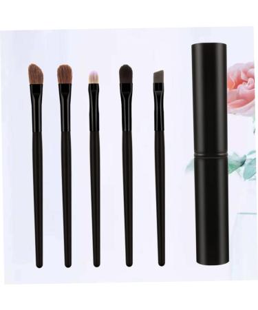 WOONEKY 5pcs Eyeshadow Brush with Case Eyeshadow Brush Kit Cosmetic Tools Blackriflecoffee - Buy Online on SooperMarket.com