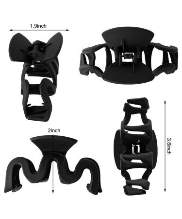 Bmobuo 4PCS Wavy Neutral Hair Clips | Matte Claw Clips for Thick & Thin Hair | Medium Hair Clips for Women - Hair Accessories - Buy Online on SooperMarket.com
