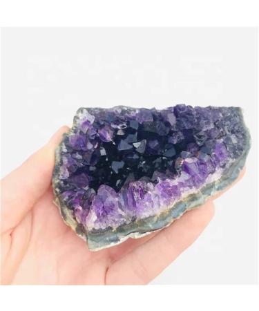 1pc 40g-55g Purple Feng Shui Natural Amethyst Crystal Quartz Drusy Geode Cluster Stone Decoration Ornament Feng Shui Decoration Natural Stones and Minerals