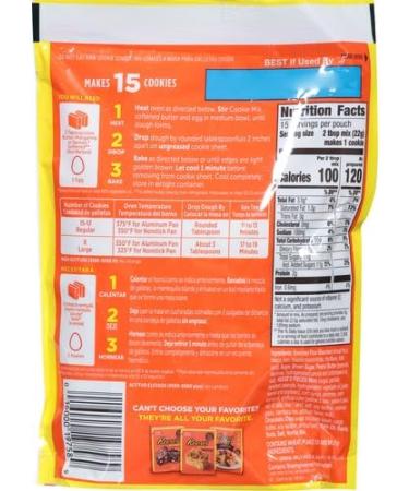 Betty Crocker REESE'S Mini PIECES Cookie Mix Peanut Butter Cookie Mix with REESE S PIECES Minis and Mini Chocolate Chips 337g (Pack of 2) - Buy Online on SooperMarket.com