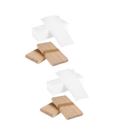 Magiclulu wax bars 400 pcs wax papier wax pencil for hair removal wax stick for soft wax wax lanes waxing for hair growing wooden wax body