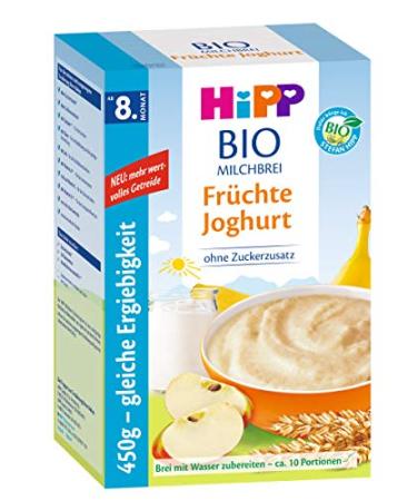 Hipp Organic Milk Porridge Fruit Yoghurt pack of 2 (2 x 450g)