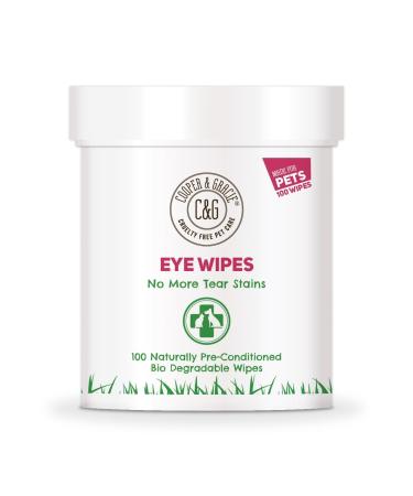 Dog Eye Wipes | Tear Stain Remover For Dogs Eyes | Remove Dog Eye Crust & Eye Discharge | Biodegradable Pre-soaked Textured | Safe & Easy Cleaning For Dogs & Cats | Pack Of 100