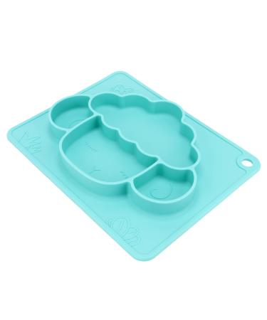 Toddmomy Non- Dinner Plate Kids Dinner Plates Green Dinner Plates Silicone Kids Plates Silicone Grip Dish Children Divided Plates Supplementary Food Plate Toddler Food Plate Kids Dishes 23X18.3X3cm centimeter