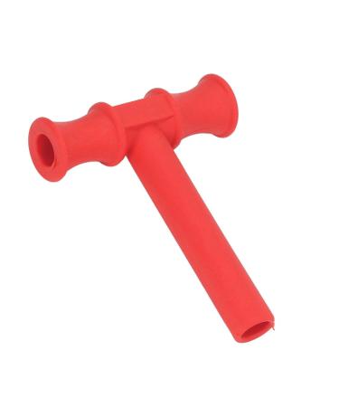 Sensory Chewing Oral Motor Skills Tool | T-Shaped Chewing Tube for Speech Training | Chewing Tubes for Kids & Adults - 8x6 cm Red - Buy Online on SooperMarket.com