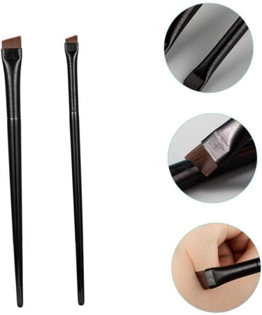 Baluue 9 Sets Eyeliner Brush Makeup Brush Multi-function Eyebrow Brush Ear Black Wood - Buy Online on SooperMarket.com