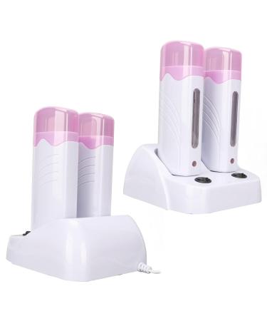 Double Depilatory Heater & Wax Roller Set | Portable Roll-On Wax Warmer for Hair Removal | EU-Compatible for Men & Women - Buy Online on SooperMarket.com