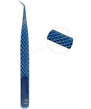 Professional Stainless Steel Tweezers for Eyelash Extensions | High Precision Volume Tweezers (JM3-1 Blue) - International Shipping Available - Buy Online on SooperMarket.com