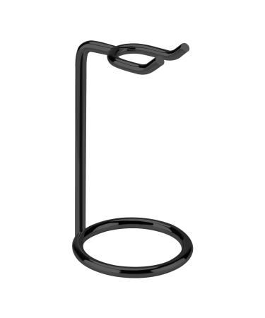 Linkidea Stainless Steel Safety Razor Stand, Brush Shaving Holder, Deluxe Men's Shaving Holder Base, Brush and Razor Holder Stand with Non-Slip Base, Black (Height 3.7")