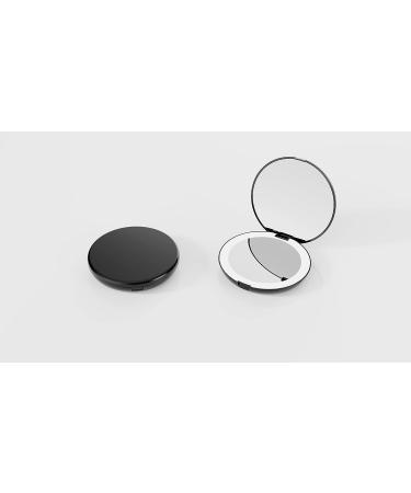 Hontry LED Lighted Travel Makeup Mirror 1x/5x Magnification - Portable 5 Inch Compact Pocket Mirror with 16 Daylight LEDs - Buy Online on SooperMarket.com