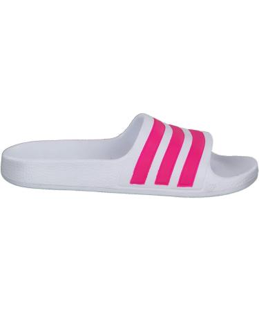 Adidas Unisex Kinder Adilette Aqua Slides - Kids Sandal 29 EU - Ftwr White/Real Magenta | International Shipping Available - Buy Online on SooperMarket.com