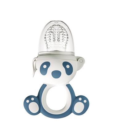 Baby fruit feeder silicone fruit feeder for babies with handle & cover portable baby fruit feeder pacifier fruit snuller for babies 6-12 months blue