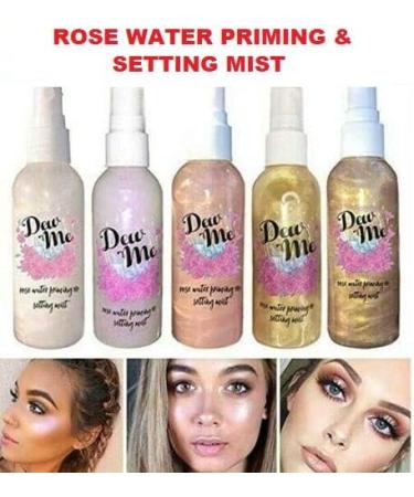 AQUAPURITY - PHOERA Dew Me Rose Water Priming and Setting Mist Spray Moisturizing & Hydrating Botanicals Make up Highlighter Effect Pore Minimizer Face Toner Cruelty Free (102 Celestial) - Buy Online on SooperMarket.com