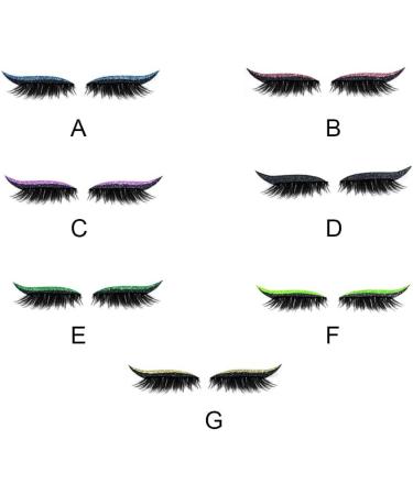 Dajidafu 4 Pairs Eyeliner Decal Eyelash Sticker Lady Accessories Self-adhesive Dating Prop Multipurpose Makeup Tool Eyelashes Type 4 - Buy Online on SooperMarket.com