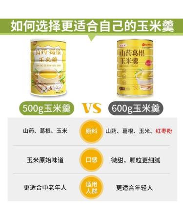 Chinese Yams Starch Corn Soup 500g/600g/can Corn juice Polenta Instant Corn powder Replacement Breakfast Porridge Grains Cereals Corn flour Healthy Nutritious Corn Porridge (500g 2can) 500g 2can - Buy Online on SooperMarket.com