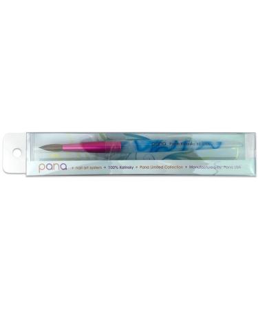 PANA USA Size 8 Acrylic Nail Brush - Pure Kolinsky Hair, White Swirl Blue Handle - Buy Online on SooperMarket.com