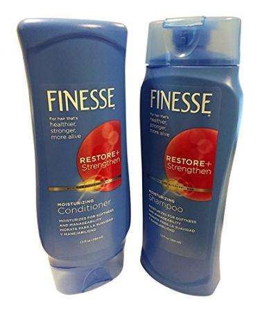 Finesse Restore & Strengthen Moisturizing Shampoo & Conditioner Combo 13 Oz Each by Finesse