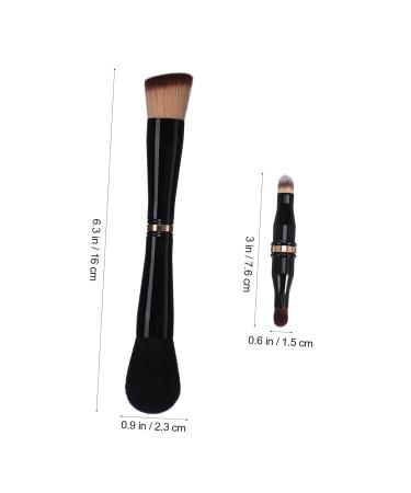 Travel Makeup Brushes | 4-in-1 Double Sided Cosmetics Brush for Foundation & More | Compact Makeup Applicators for International Shipping - Buy Online on SooperMarket.com