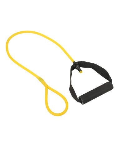 OUKENS Single Resistance Exercise Band Comfortable Handles Elastic Cord Ideal for Physical Therapy Strength Training Muscle Toning yellow