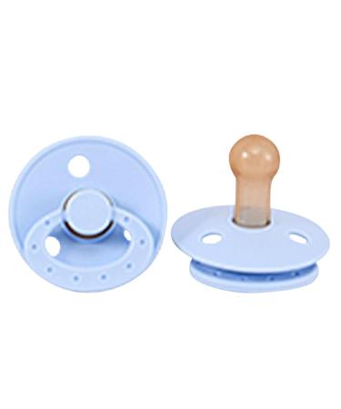 Virtcooy 5-Piece Silicone Pacifiers Set for Infants - Natural Rubber Newborn Pacifiers with Large Air Holes - Ideal for Teething - Blue - Buy Online on SooperMarket.com
