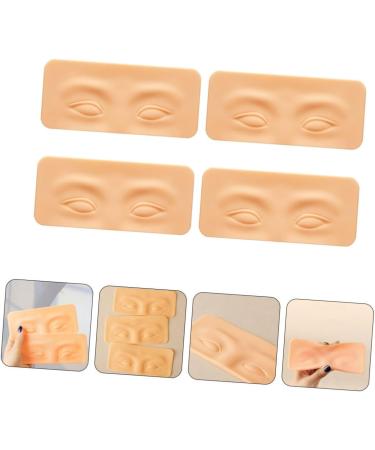Baluue 4pcs Eyebrow Practice Block Makeup Practice Eye Make up Training Skin Practice Eye Board 16x7cm As Shown - Buy Online on SooperMarket.com