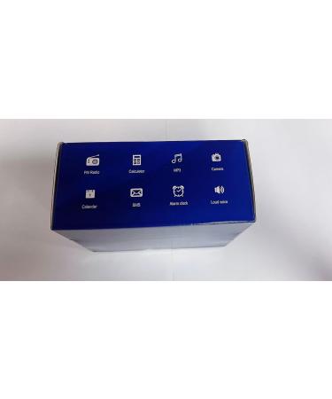 CHAKEYAKE 2G Unlocked Flip Phone for Elderly with SOS Button, Large Buttons, and Charging Cradle - Blue - Buy Online on SooperMarket.com