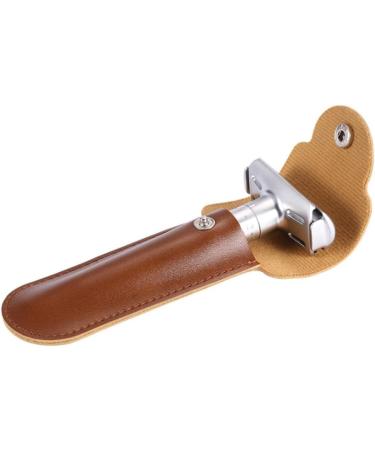 Premium PU Leather Travel Holder for Double Edge Safety Razor - Compact & Stylish Razor Case - Buy Online on SooperMarket.com