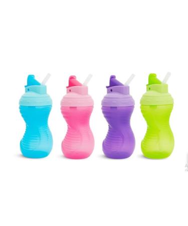 Munchkin 4 Pack Mighty Grip Flip Straw Cups 9 Ounce (Discontinued by Manufacturer)