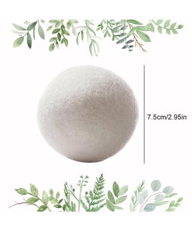 Natural Wool Dryer Balls - 6 Eco-Friendly Felt Balls for Tumble Dryers | Reduce Drying Time & Softens Clothes - Buy Online on SooperMarket.com