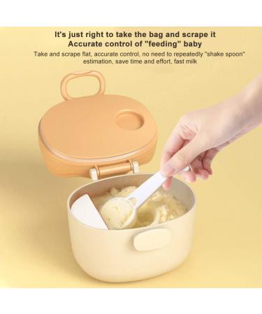 FIACVRS Baby Milk Powder Dispenser with Spoon - Large Capacity, Detachable, Yellow - Buy Online on SooperMarket.com