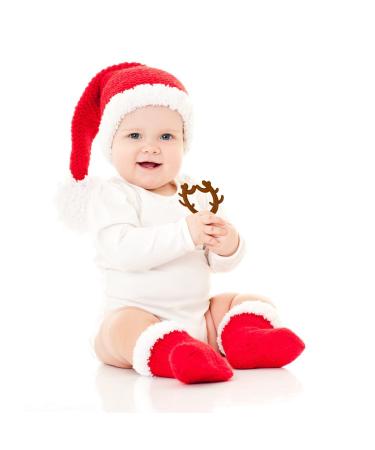 Anditoy 4 Pack Christmas Teething Toys for 3-12 Months Babies - First Christmas Teether Stocking Stuffers - Buy Online on SooperMarket.com