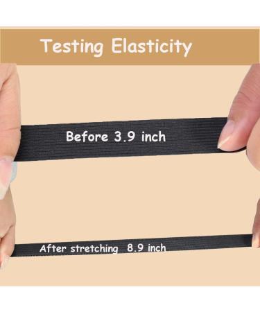 1'' Black Wide Knit Elastic Spool - 40 Yards | Heavy Stretchy Band for DIY Sewing Craft | High Elasticity Knit Band - 1 25mm Black - Buy Online on SooperMarket.com