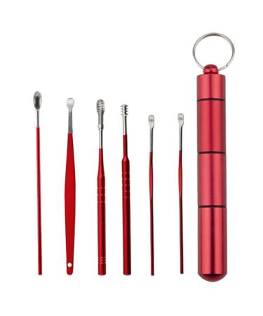 STAHAD 1 Set Home Pickers Picking Spoons Useful Removal Steel Curette for Wax Case Spoon Travel Ear Portable Storage Remover Tool Stainless Practical Comfortable with Tools Scoop Kit