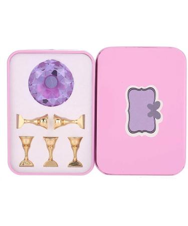 4 Colors Magnetic Nail Tips Stand Magnetic Nail Tips Practice Stand Crystal Alloy Holder Nail Art Display Stand(Purple) - Buy Online on SooperMarket.com
