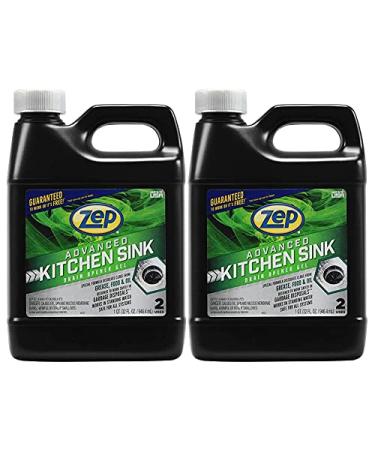 Zep Advanced Kitchen Drain Opener 32 ounces (Case of 2) U49710 - Formulated for Grease Food and Oil-Safe for Garbage Disposal