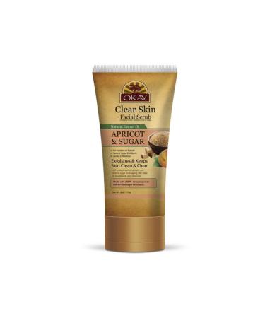 Okay Pure Naturals Clear Skin Facial Scrub Apricot & Sugar 6 oz (170 g)