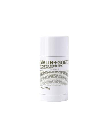Malin + Goetz Eucalyptus, Bergamot, and Botanical Deodorant, with natural ingredients, effective odor and sweat protection, all skin types, no residue or stains, no aluminum, alcohol, 2.6 Fl Oz.