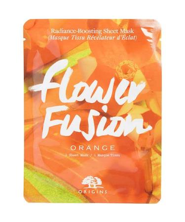 Origins Flower Fusion Orange Radiance-Boosting Sheet Mask - Hydrating Brightening Skincare for Glowing Skin | International Shipping Available - Buy Online on SooperMarket.com