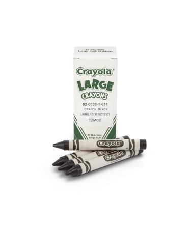 Crayola Large Crayons Black Art Tools for Kids 12 Count