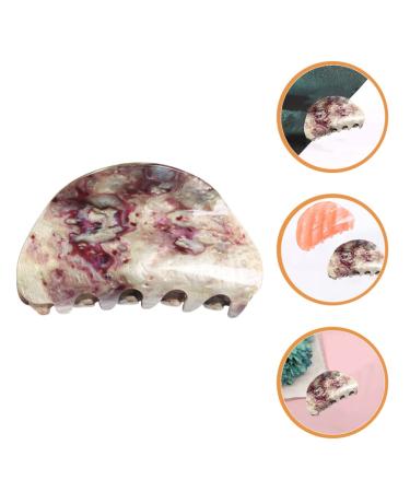 Acetate Hair Jaw Clips - White Purple Tortoise Shell French Hair Clamps for Women and Girls - Korean Style Hair Accessories - Set of 6 - Buy Online on SooperMarket.com